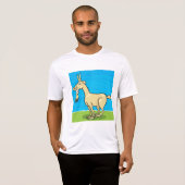 Smiling Goat Cartoon Farm Animal Tシャツ (正面フル)