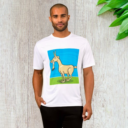 Smiling Goat Cartoon Farm Animal Tシャツ