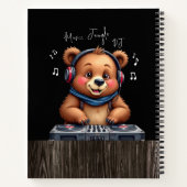 Smiling Grizzly Bear DJ、Happy Music Jungle ノートブック (裏面)