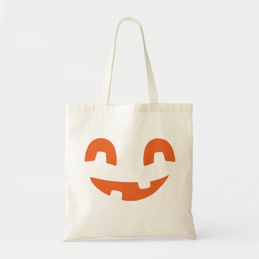 Smiling Halloween Pumpkin face トートバッグ (正面)