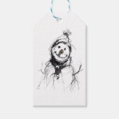 Smiling Happy Snowman ギフトタグ (正面)