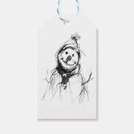 Smiling Happy Snowman ギフトタグ