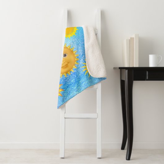 Smiling Harpy Sunシルエット名パーソナライズ シェルパブランケット (インサイチュ)