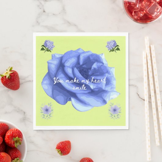 Smiling heart light green スタンダードランチョンナプキン (インサイチュ)