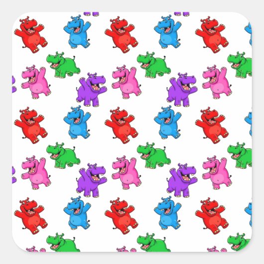 Smiling Hippo Collection スクエアシール (正面)