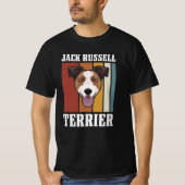 Smiling Jack Russell Terrier Retro Tシャツ (正面)