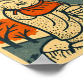 Smiling Jizo Guardian  – Japanese Folk Art  ポスター (角)