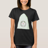 Smiling kitten artwork white cat meme tシャツ (正面)