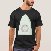Smiling kitten artwork white cat meme tシャツ (正面)