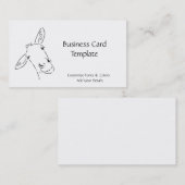 Smiling Logo Donkey Business Card 名刺 (正面/裏面)