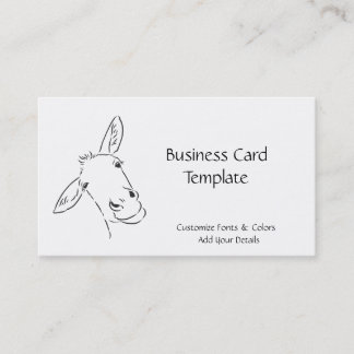 Smiling Logo Donkey Business Card 名刺