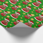 Smiling man Christmas cartoon ラッピングペーパー (角)