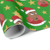 Smiling man Christmas cartoon ラッピングペーパー (ロールコーナー)