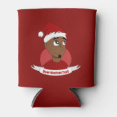 Smiling man Christmas cartoon 缶クーラー (正面)