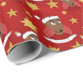 Smiling man Christmas cartoon Wrapping Paper ラッピングペーパー (ロールコーナー)