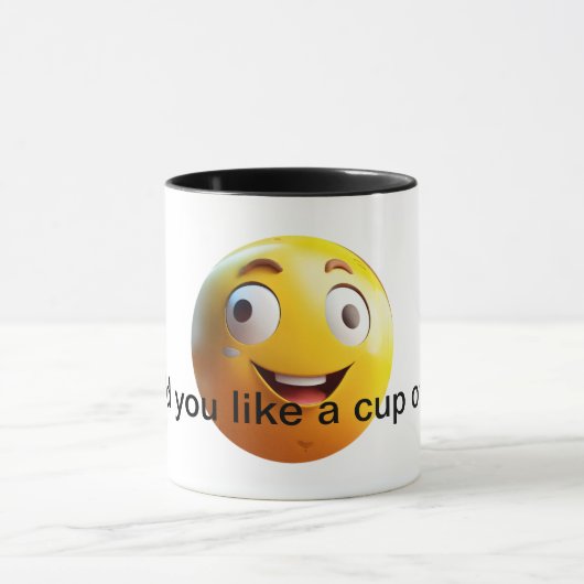 Smiling Mugs絵文字デザイン-おもしろいとよくはしゃぐMug マグカップ (中央)