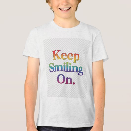 Smiling On保、Tシャツデザイン トライブレンドTシャツ (正面)