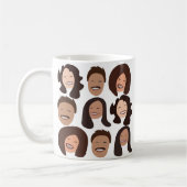 Smiling People Happy Face コーヒーマグカップ (左)