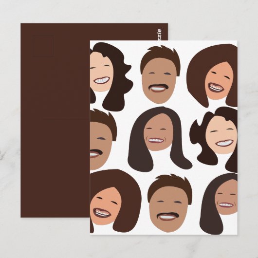 Smiling People Happy Face ポストカード (正面/裏面)