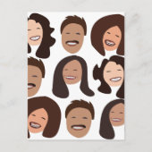 Smiling People Happy Face ポストカード (正面)