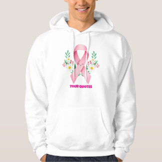 Smiling Pink Breast Cancer Awareness Ribbon パーカ