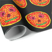 Smiling Pizza Face Illustration Design ラッピングペーパー (ロールコーナー)