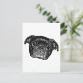 Smiling Pug Dot Post ポストカード (スタンド正面)