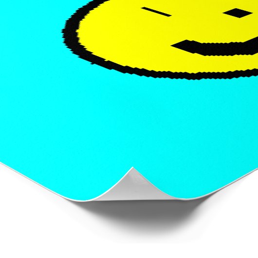 Smiling Question Mark Emoji Digital Art by Kids :) ポスター (角)