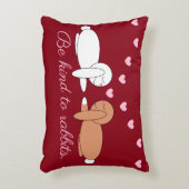 Smiling Rabbits in Love: Maroon アクセントクッション (正面(垂直))