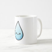 Smiling Raindrop – Cute Kawaii Illustration コーヒーマグカップ (正面右)