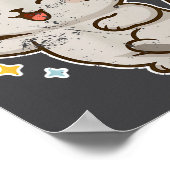 Smiling Santa Cat Holiday Cheer ポスター (角)