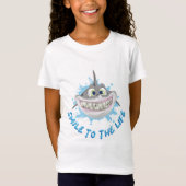 Smiling shark in cartoon style - Smile to the life Tシャツ (正面)