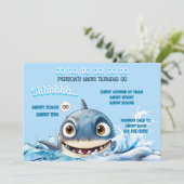 Smiling Shark Party Invite | Ocean Fun 招待状 (スタンド正面)