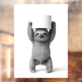 Smiling Sloth Triumphantly Lifts Toilet Paper Roll ウィンドウサイン (シート2)