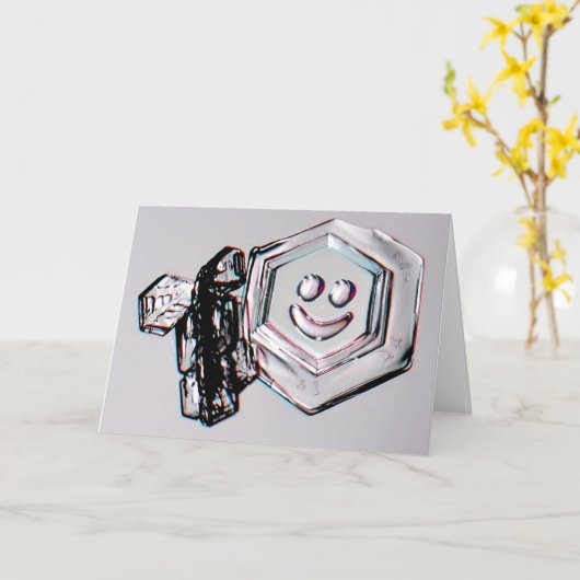 Smiling Snowflake Greeting Card カード (黄色い花)