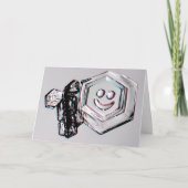Smiling Snowflake Greeting Card カード (正面)