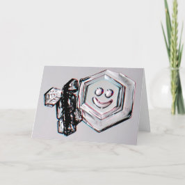 Smiling Snowflake Greeting Card カード