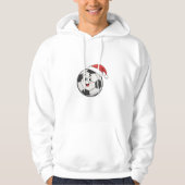Smiling Soccer Ball with Santa Hat パーカ (正面)