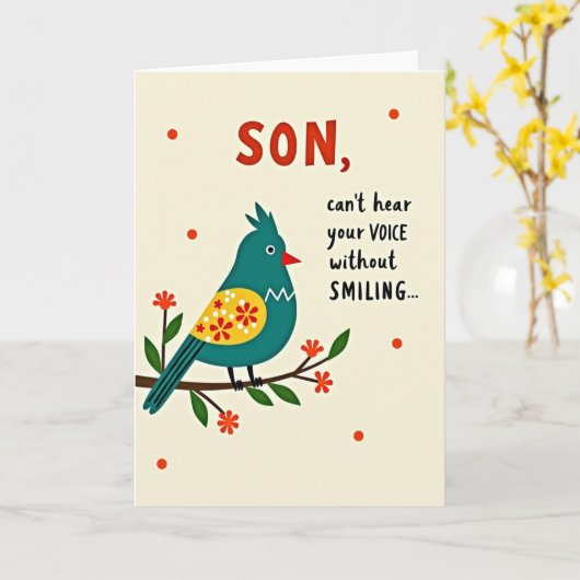 Smiling Son Missing You カード (黄色い花)