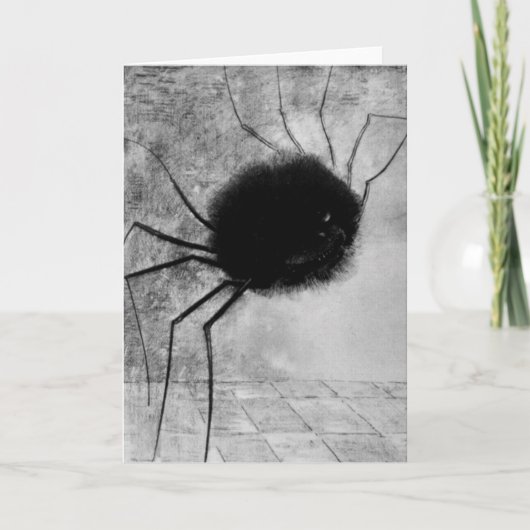 Smiling Spider by Odilon Redon,ヴィンテージハロウィン カード (正面)