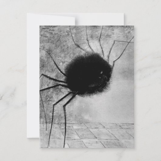 Smiling Spider by Odilon Redon,ヴィンテージハロウィン カード (正面)
