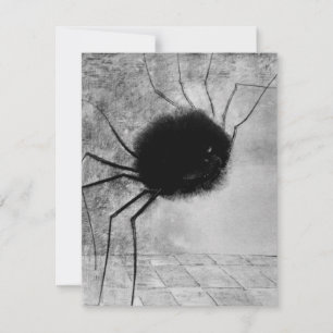 Smiling Spider by Odilon Redon,ヴィンテージハロウィン カード