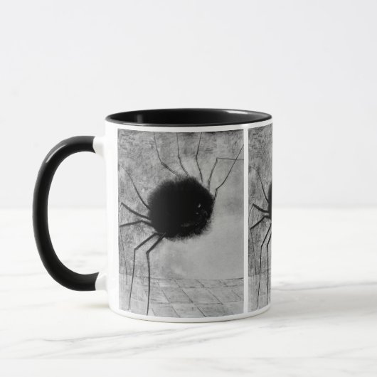 Smiling Spider by Odilon Redon,ヴィンテージハロウィン マグカップ (左)