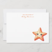 Smiling Starfish Underwater Custom Name Nursery  ノートカード (正面)