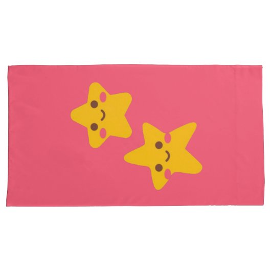 Smiling Stars Pillowcase 枕カバー (正面右)