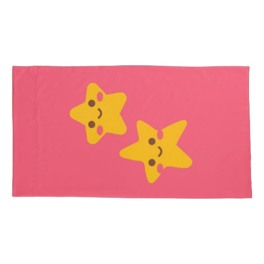 Smiling Stars Pillowcase 枕カバー (裏面-左)
