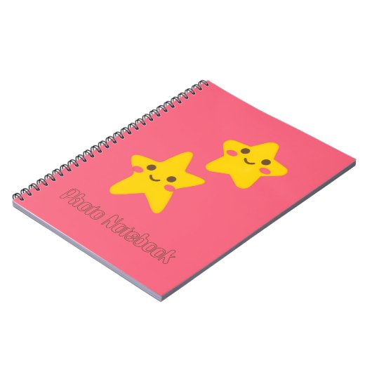 Smiling Stars Spiral Photo Notebook ノートブック (左側)
