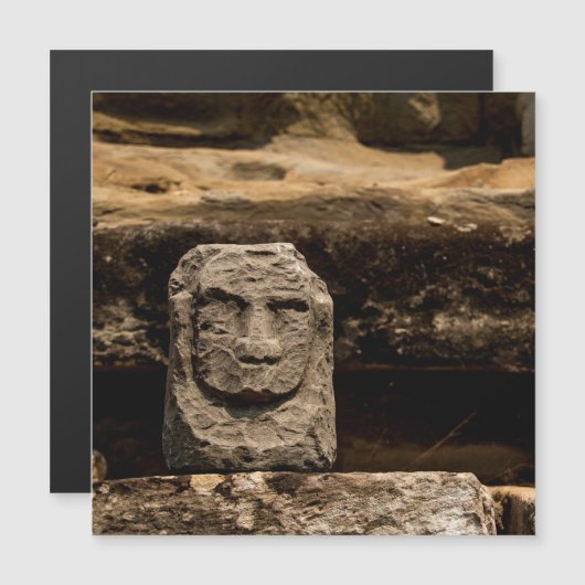 Smiling Stone Totem Cambodia Magnet Card (正面/裏面)
