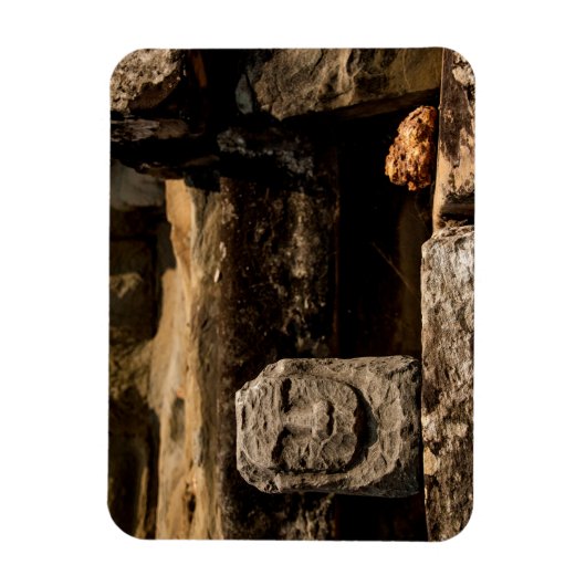 Smiling Stone Totem Cambodia Magnet - Rectangle マグネット (縦)