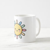 Smiling Sun – Cute Whimsical Illustration コーヒーマグカップ (正面右)